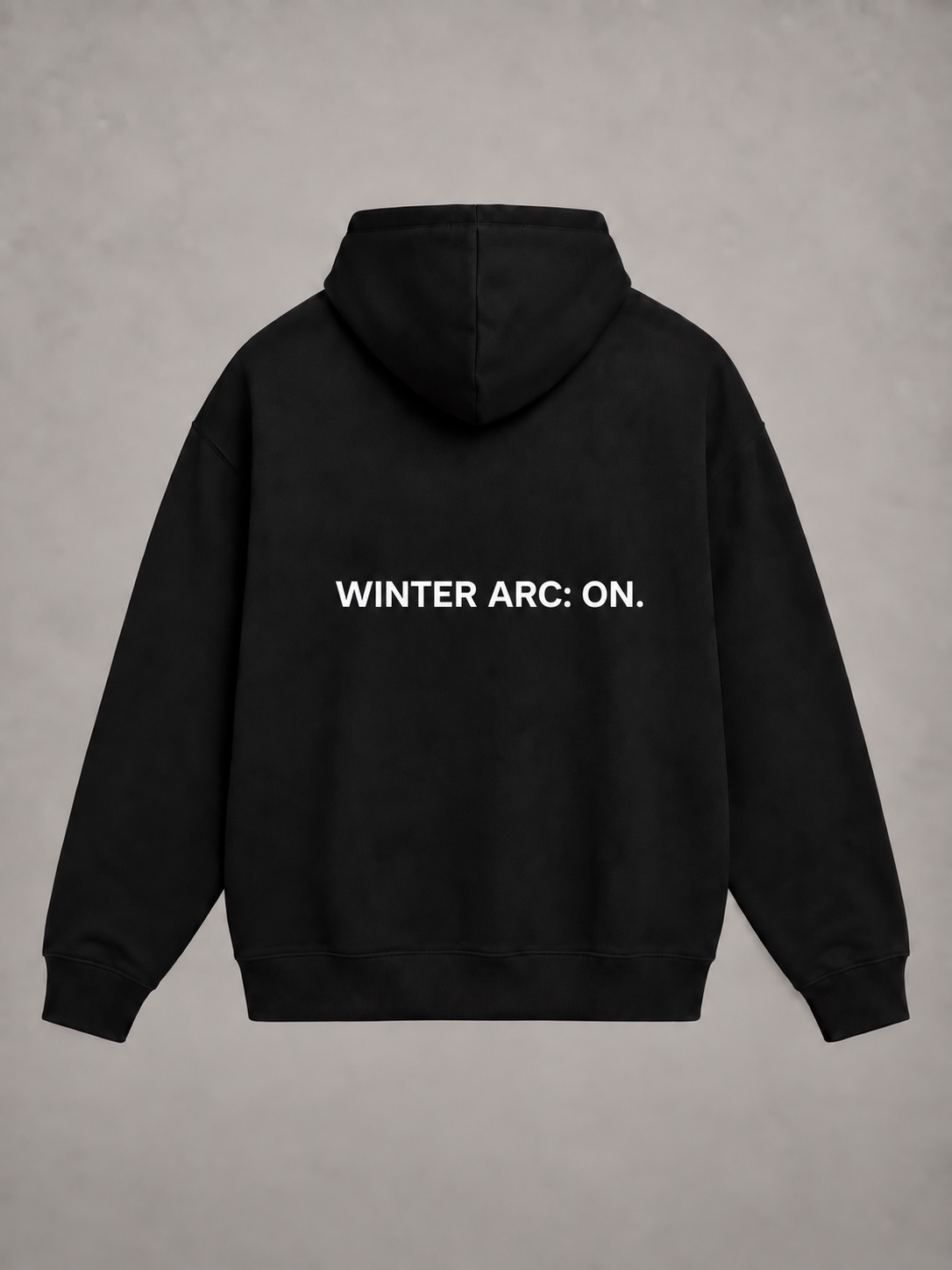 WINTER ARC: ON. mikina čierna – chrbát