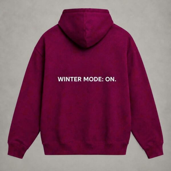 WINTER MODE: ON. mikina čierna – chrbát