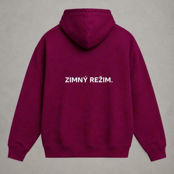 ZIMNÝ REŽIM. mikina čierna – chrbát