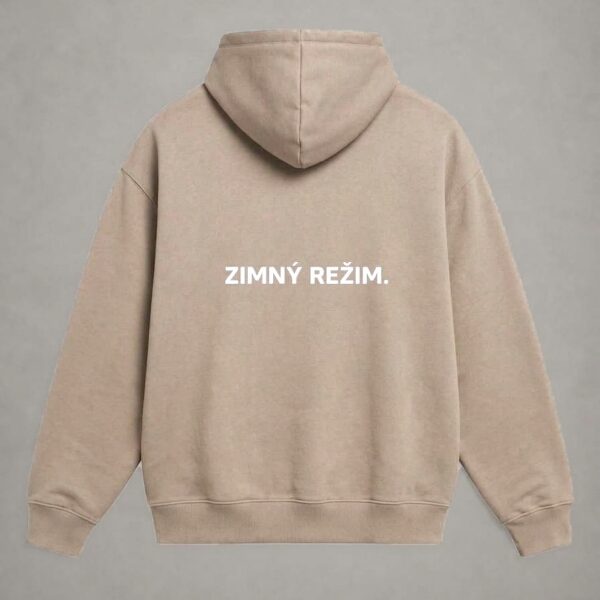 ZIMNÝ REŽIM. mikina čierna – chrbát